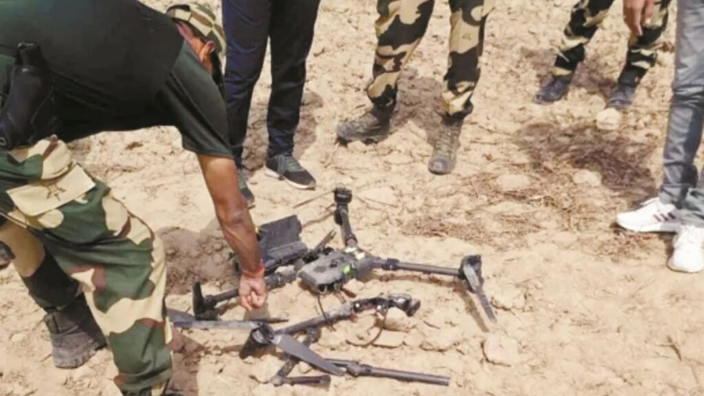 Rajasthan border in drone
